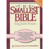 KJV Smallest Bible Blk Snap Flap by Thomas Nelson 
